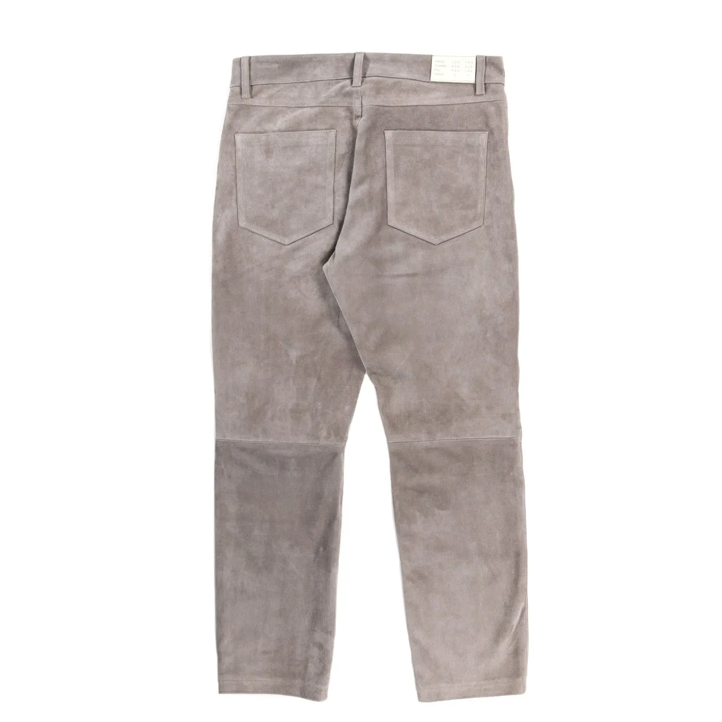 4SDESIGNS ERN PANT GREY CORDUROY EFFECT HEAVY LEATHER