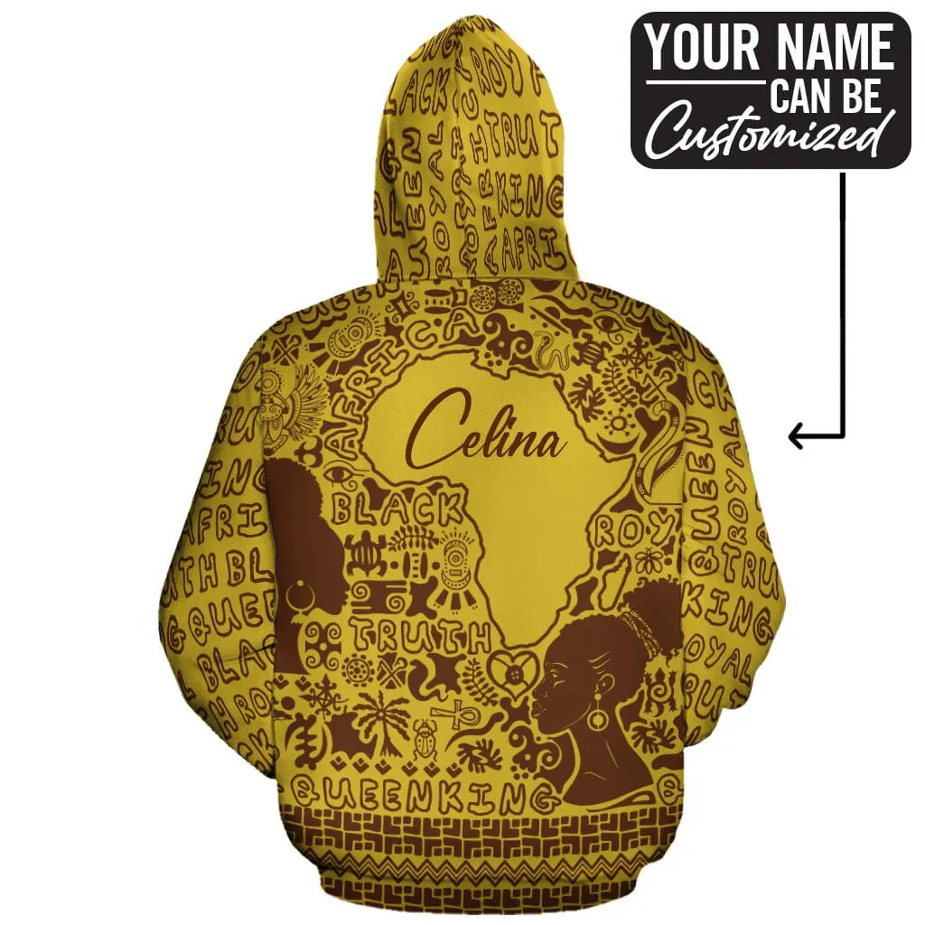 African Map Text Art All-over Hoodie