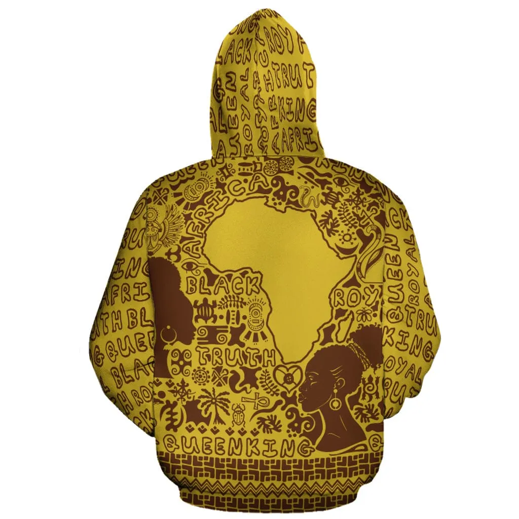 African Map Text Art All-over Hoodie