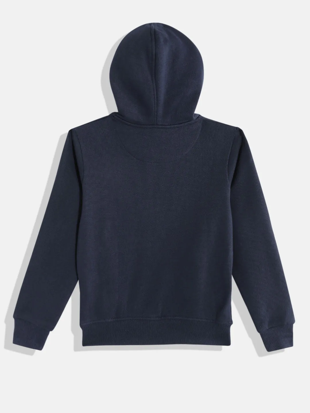 Alcis Boys Navy Blue Solid Hooded Sweatshirt