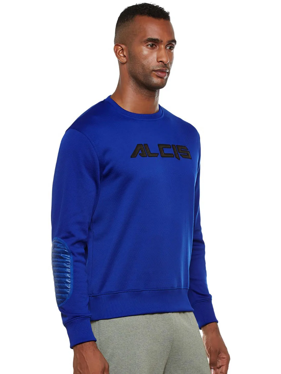 Alcis Men Blue Printed Sweatshirt 113MSS144