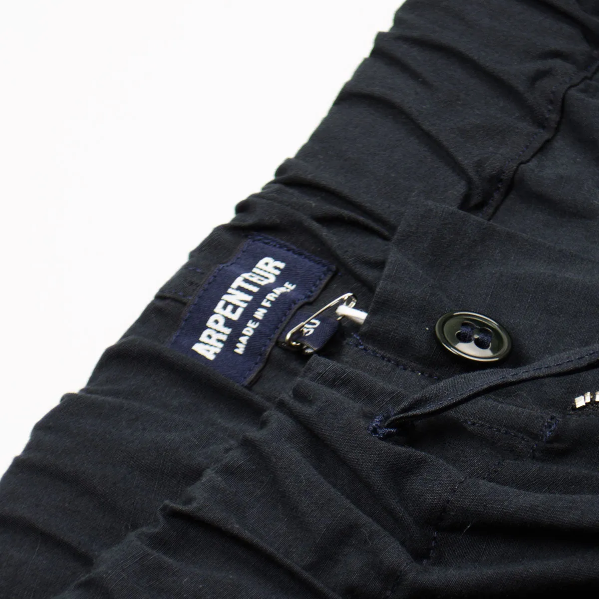 Arpenteur - Cargo Pants Cotton-Linen Slub Canvas - Navy