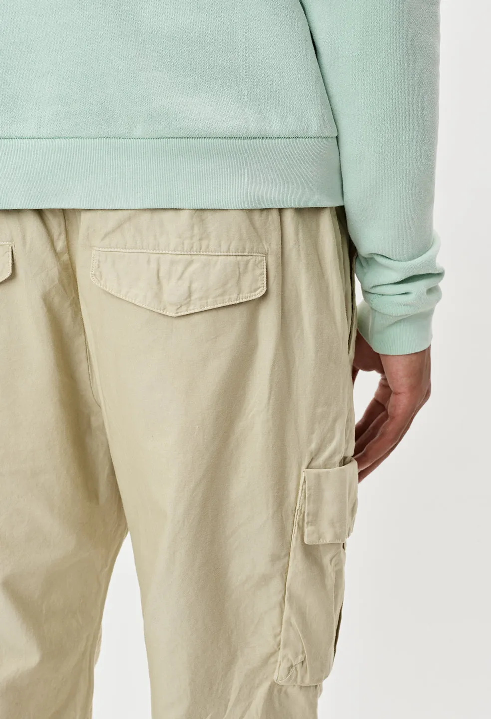 Back Sateen Cargo Pants / Ceramic