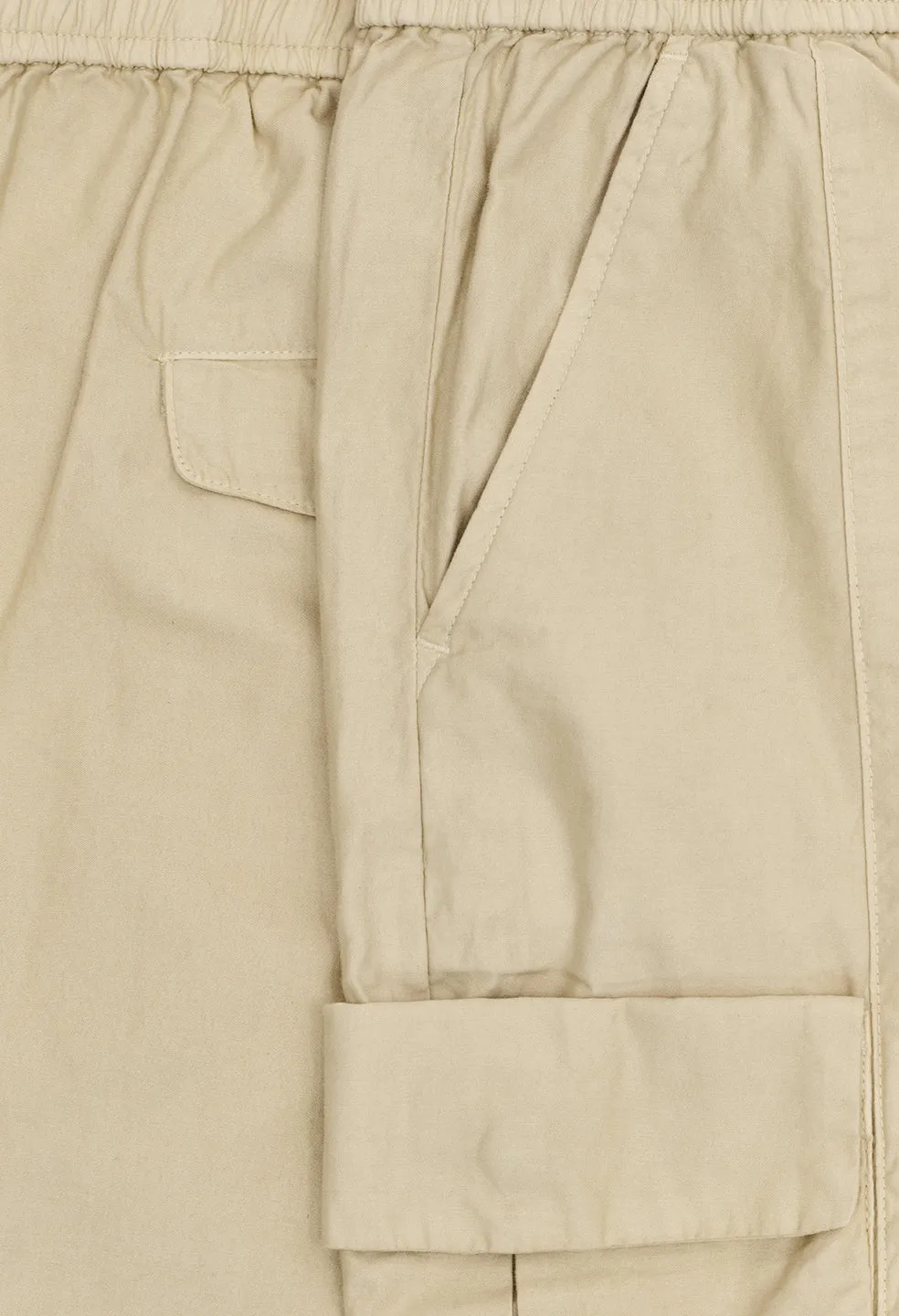 Back Sateen Cargo Pants / Ceramic