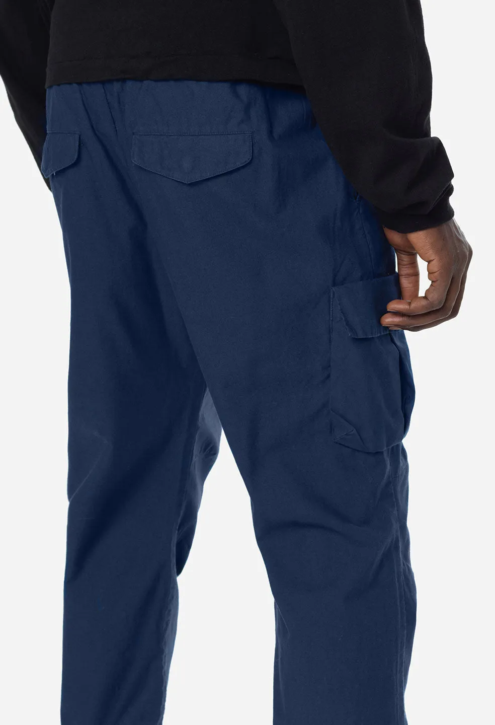 Back Sateen Cargo Pants / Navy