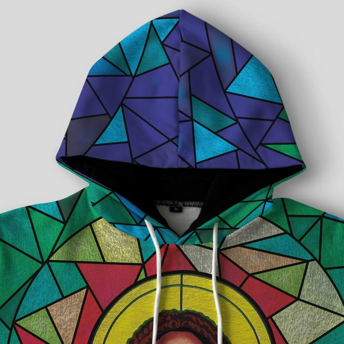 Black Jesus On The Stained Glass All-over Hoodie