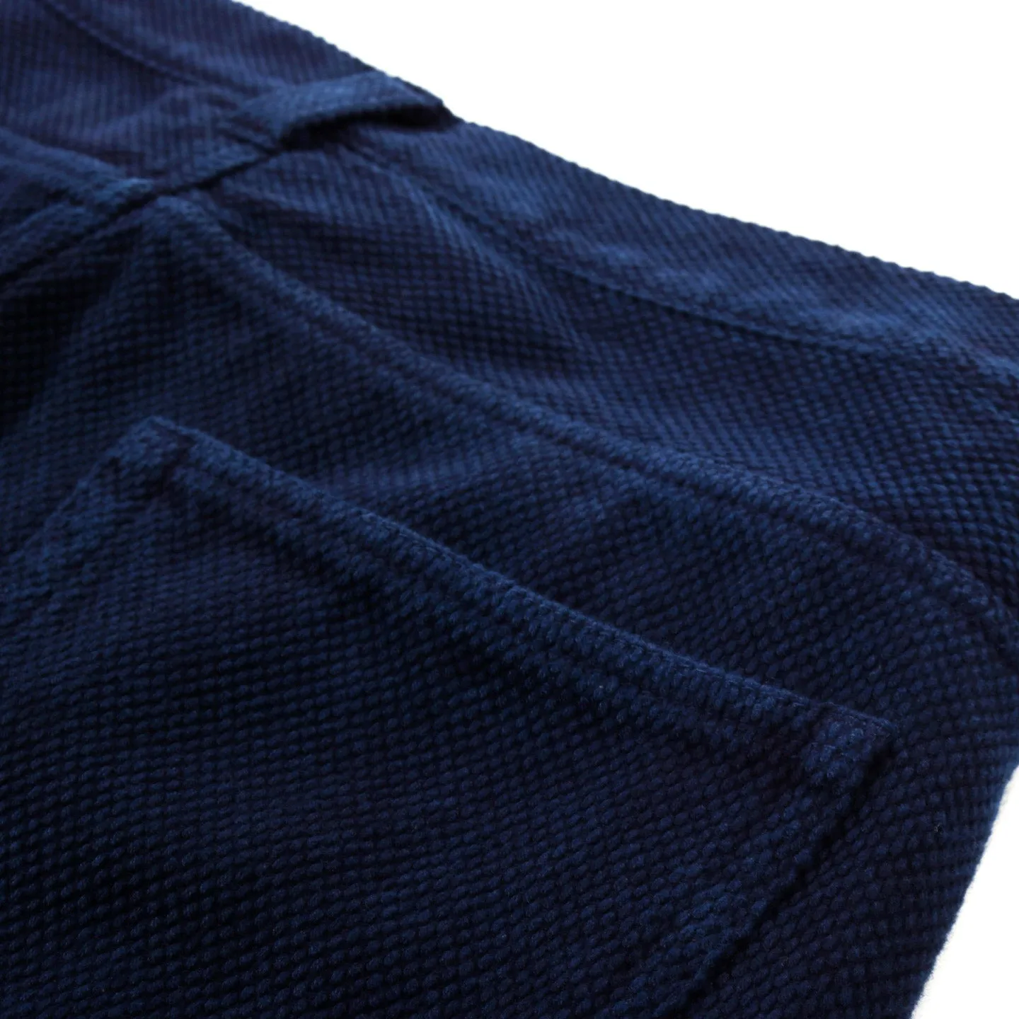 BLUE BLUE JAPAN FINE 'SASHIKO' HAND DYED 5 POCKET PANTS INDIGO