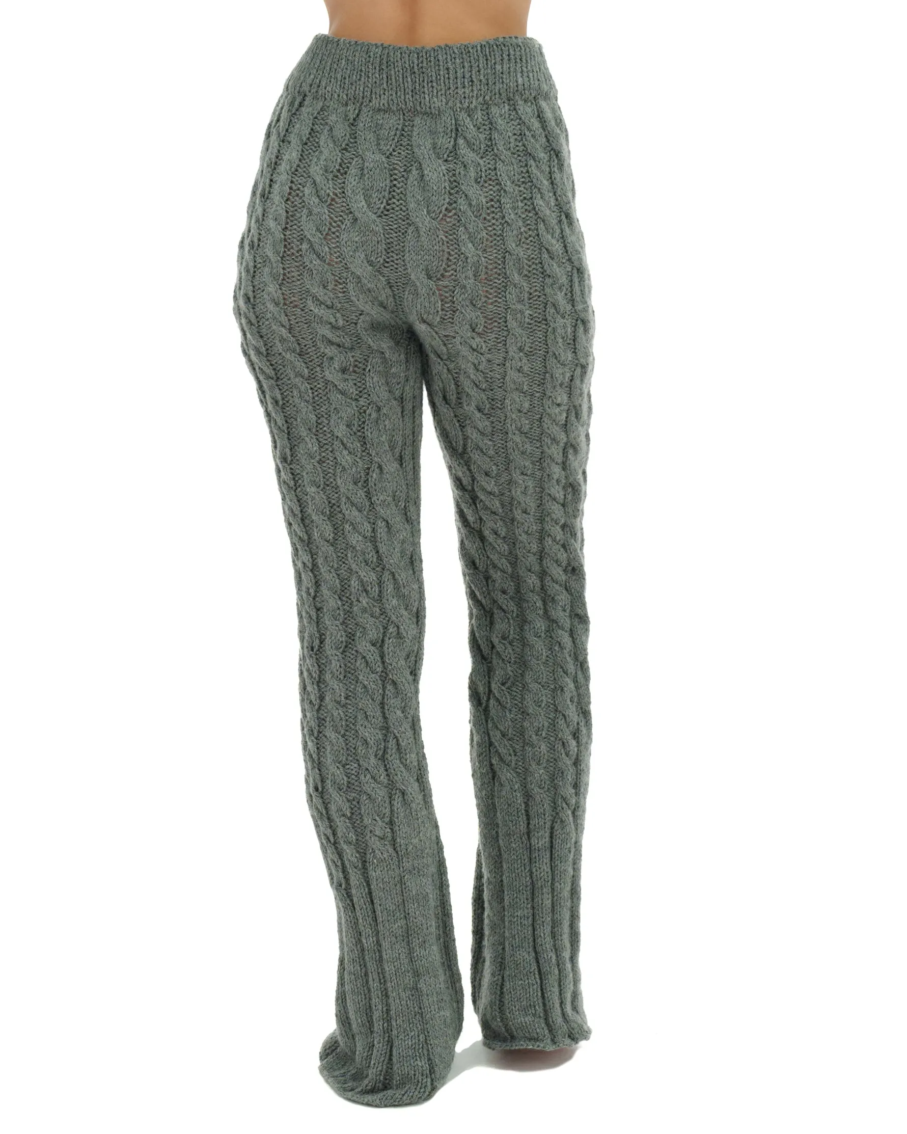 Cable Ribbed Pants