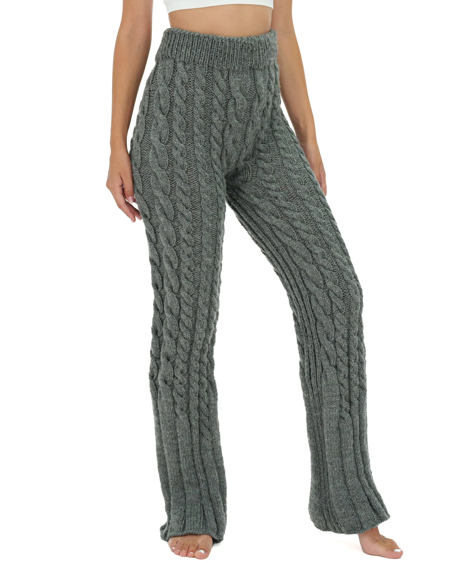 Cable Ribbed Pants