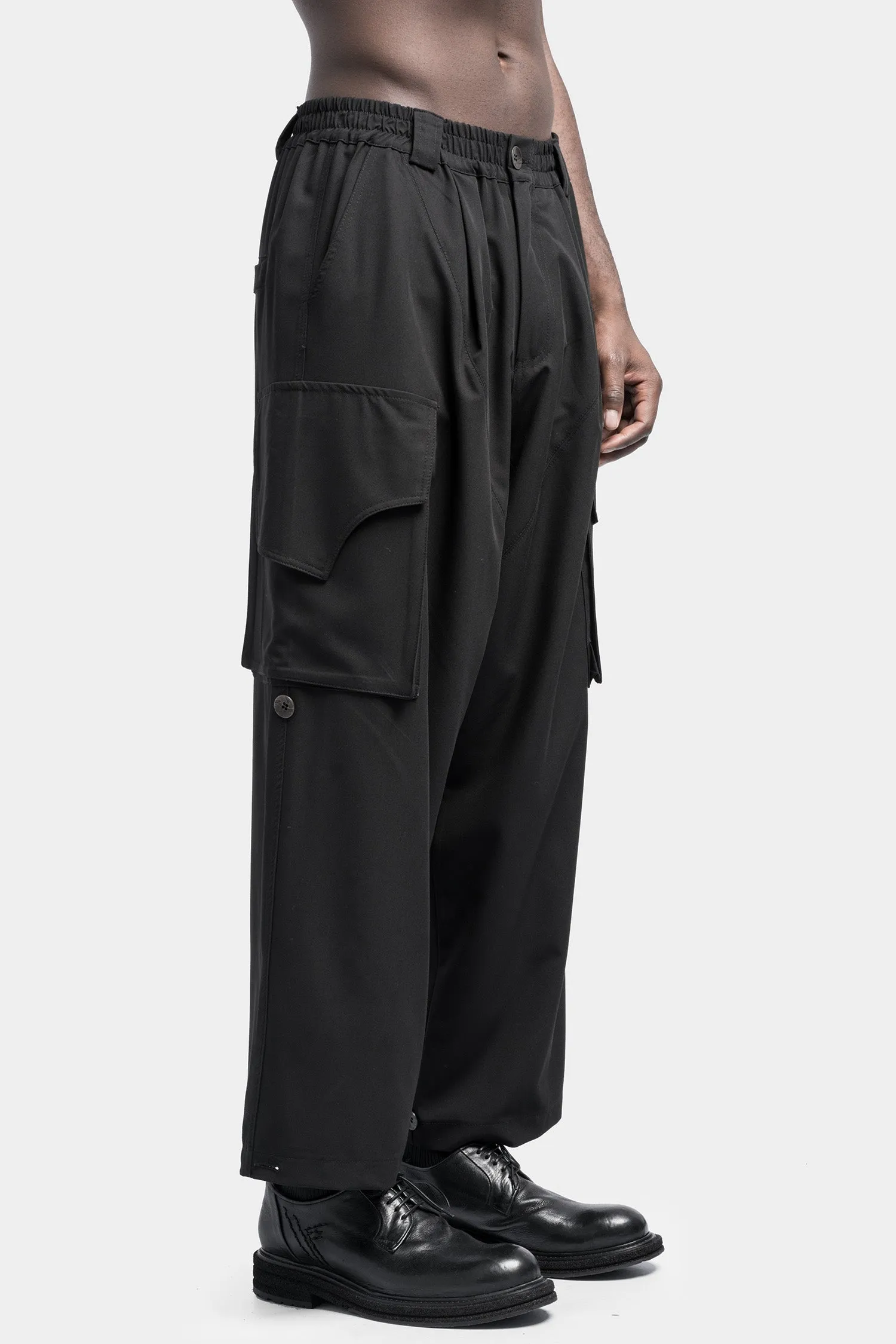 Cargo pocket wide pants