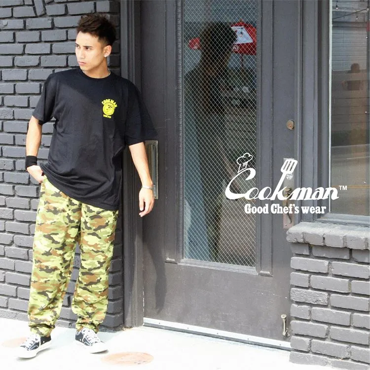 Cookman Chef Pants - Ripstop : Woodland Camo Green