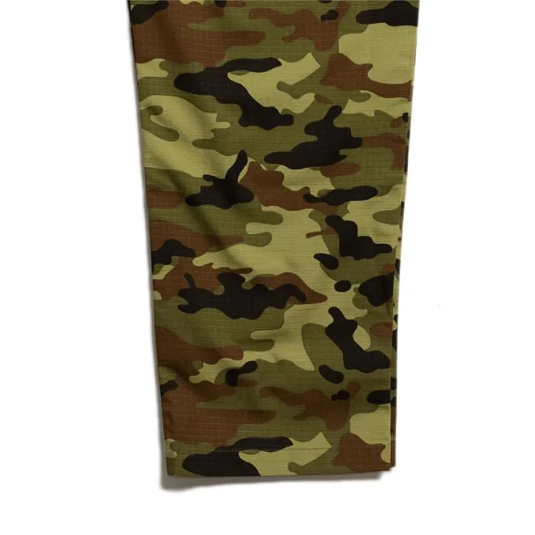 Cookman Chef Pants - Ripstop : Woodland Camo Green