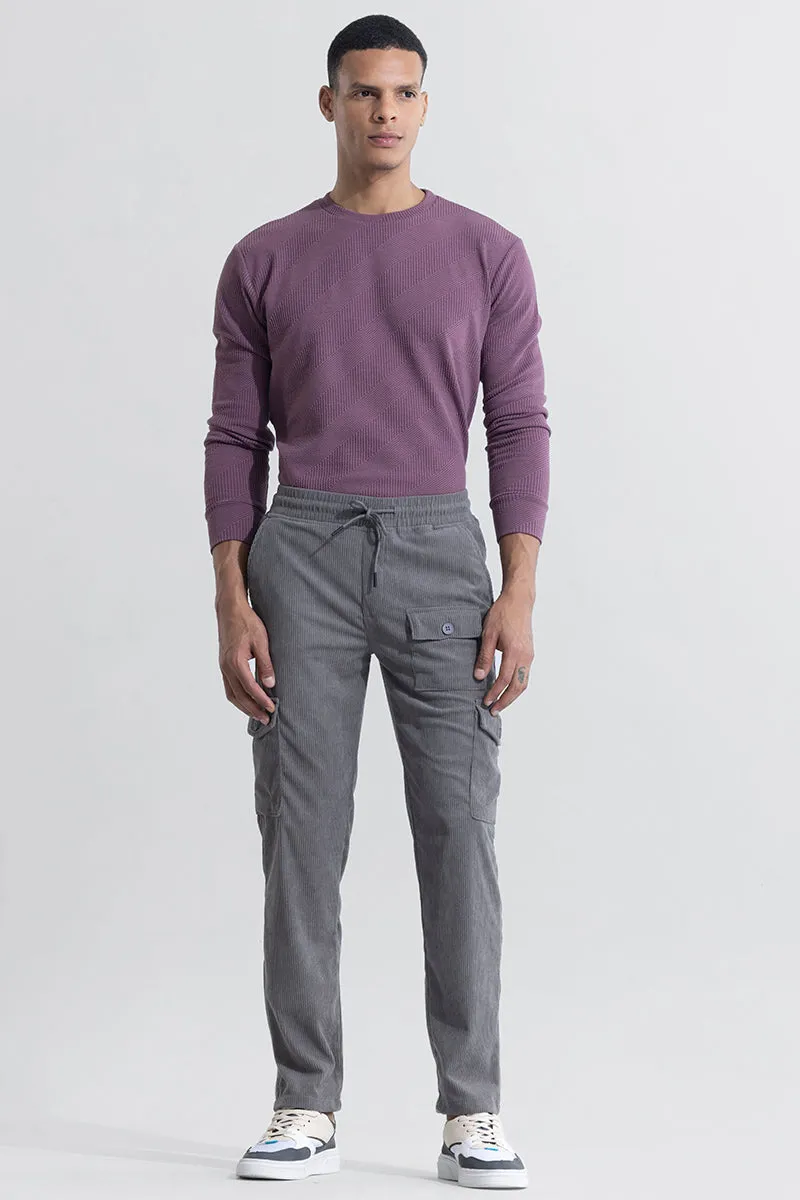 Cullin Grey Corduroy Cargo Pant