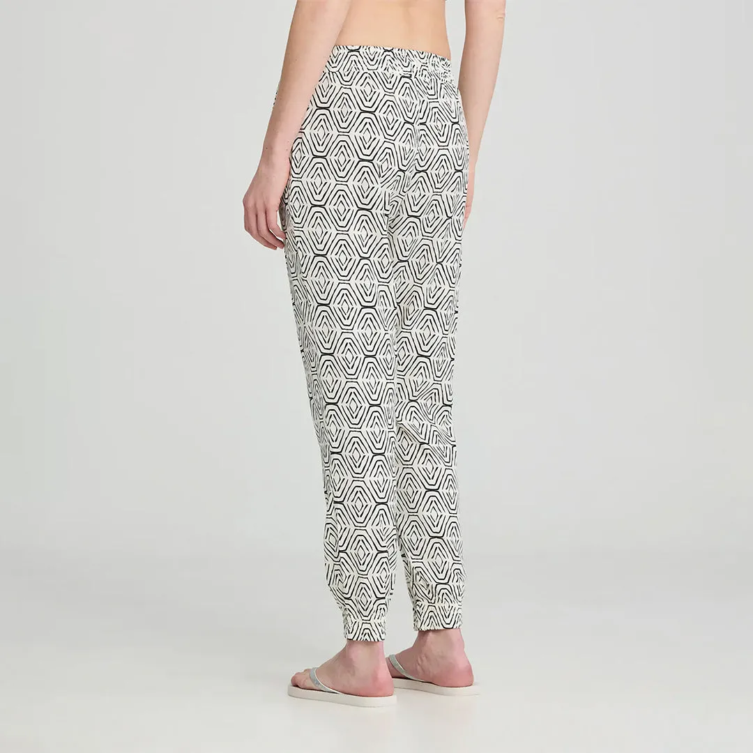 Drawstring Patterned Trousers