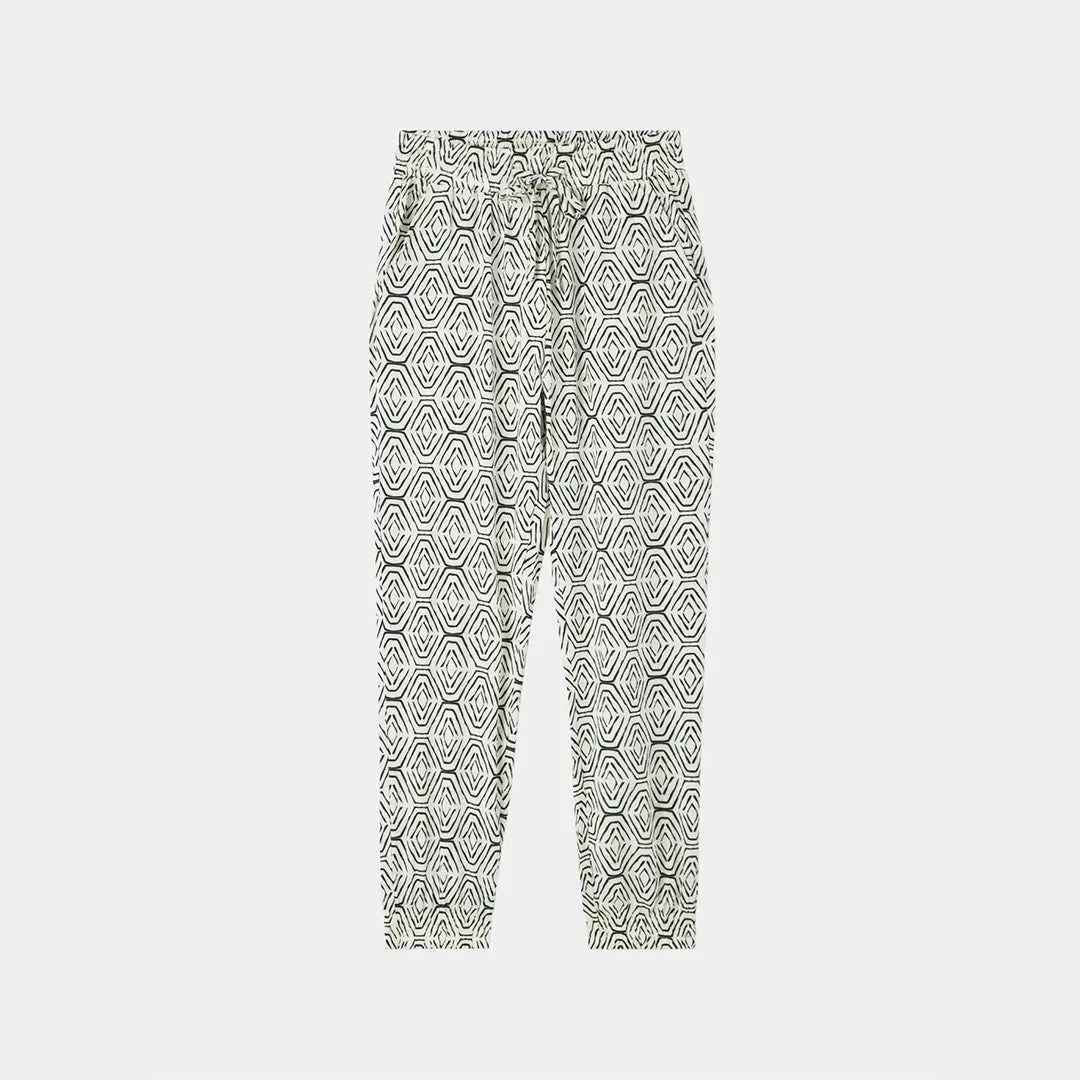 Drawstring Patterned Trousers