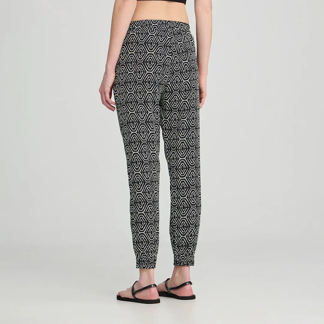 Drawstring Patterned Trousers