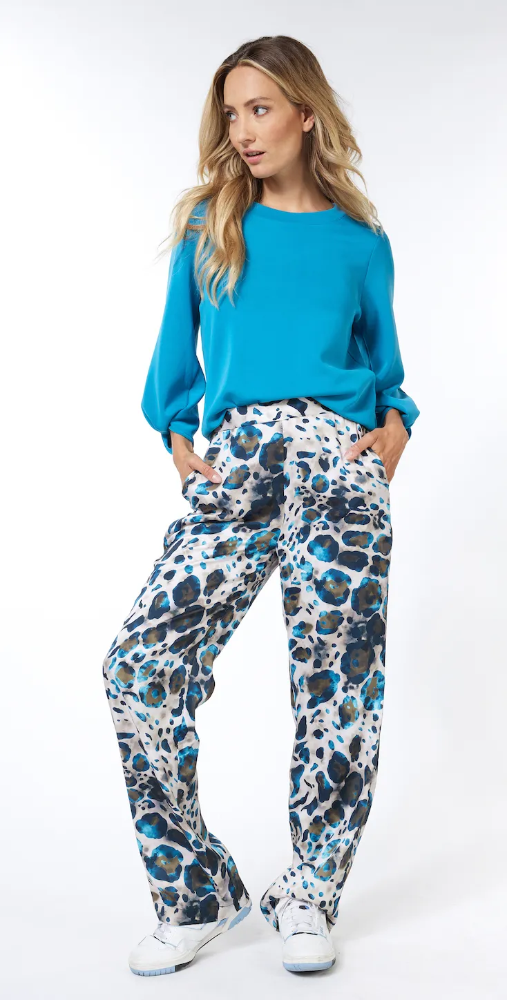 Esqualo 'Animal Roots Sateen Trouser'