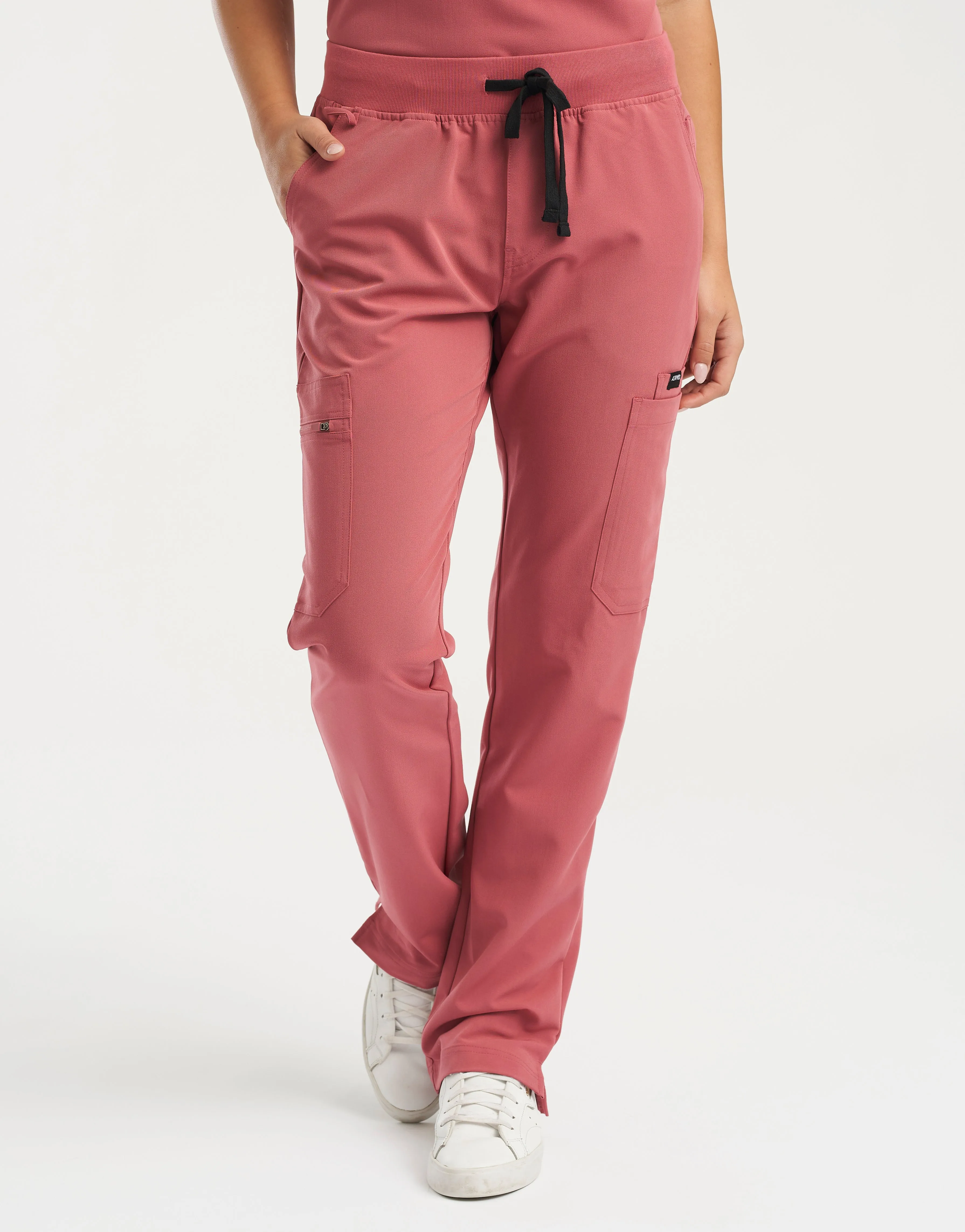 Essential Multi-Pocket Scrub Pants - Mauvewood