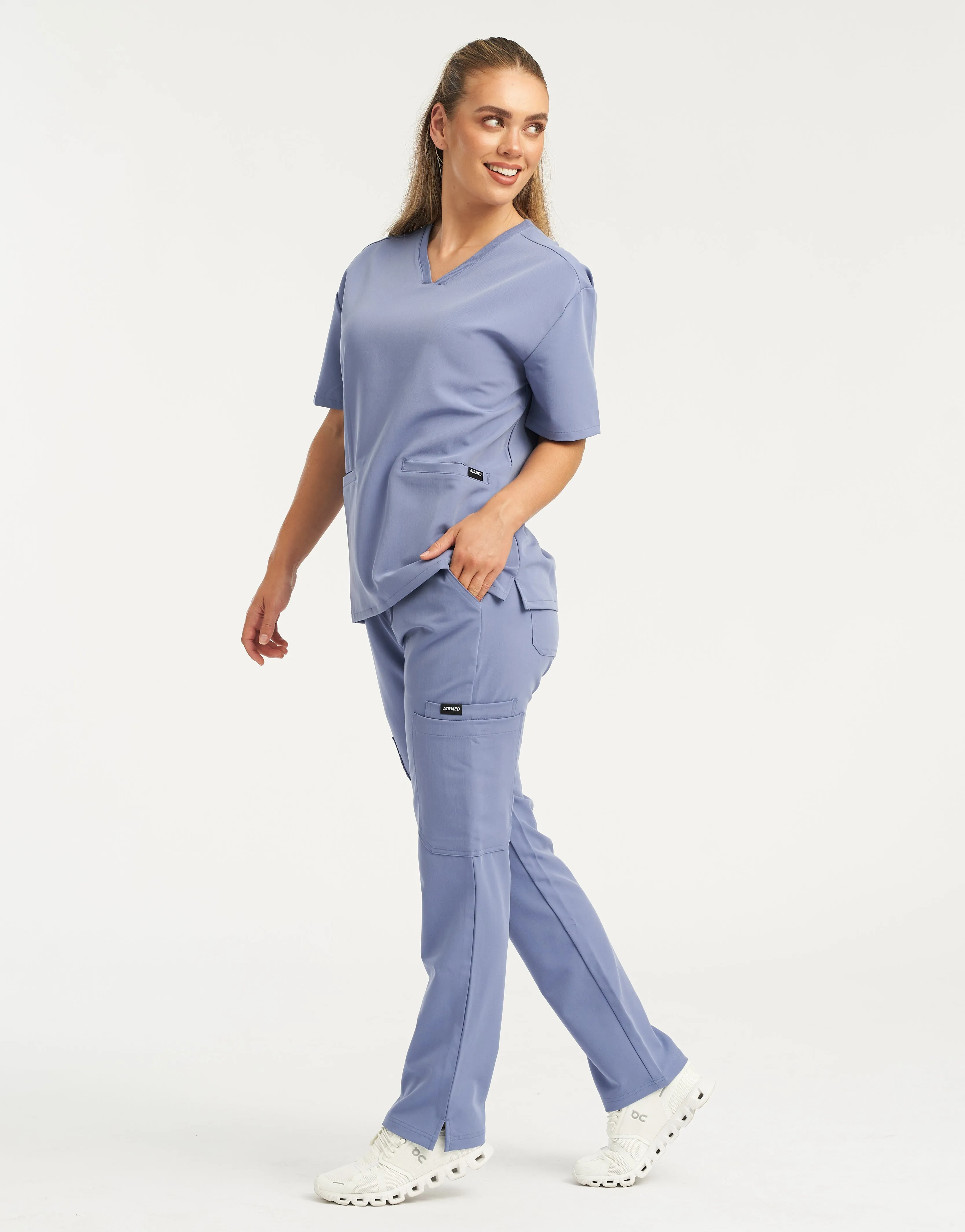 Essential Multi-Pocket Scrub Pants - Nova Blue