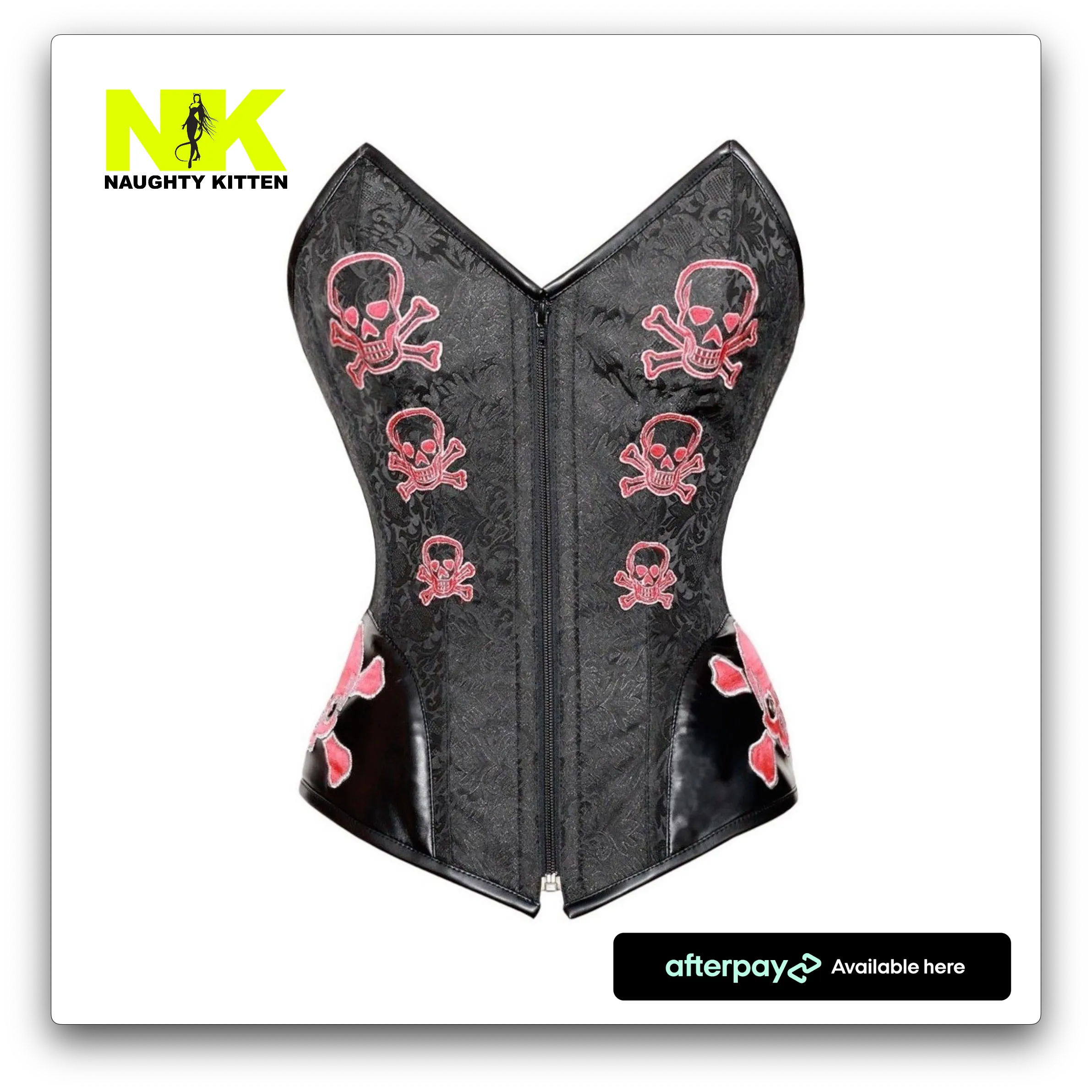 Evie Red Skull Corset