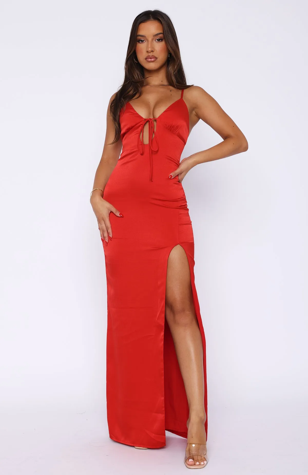 Feelings On Safety Maxi Dress Red