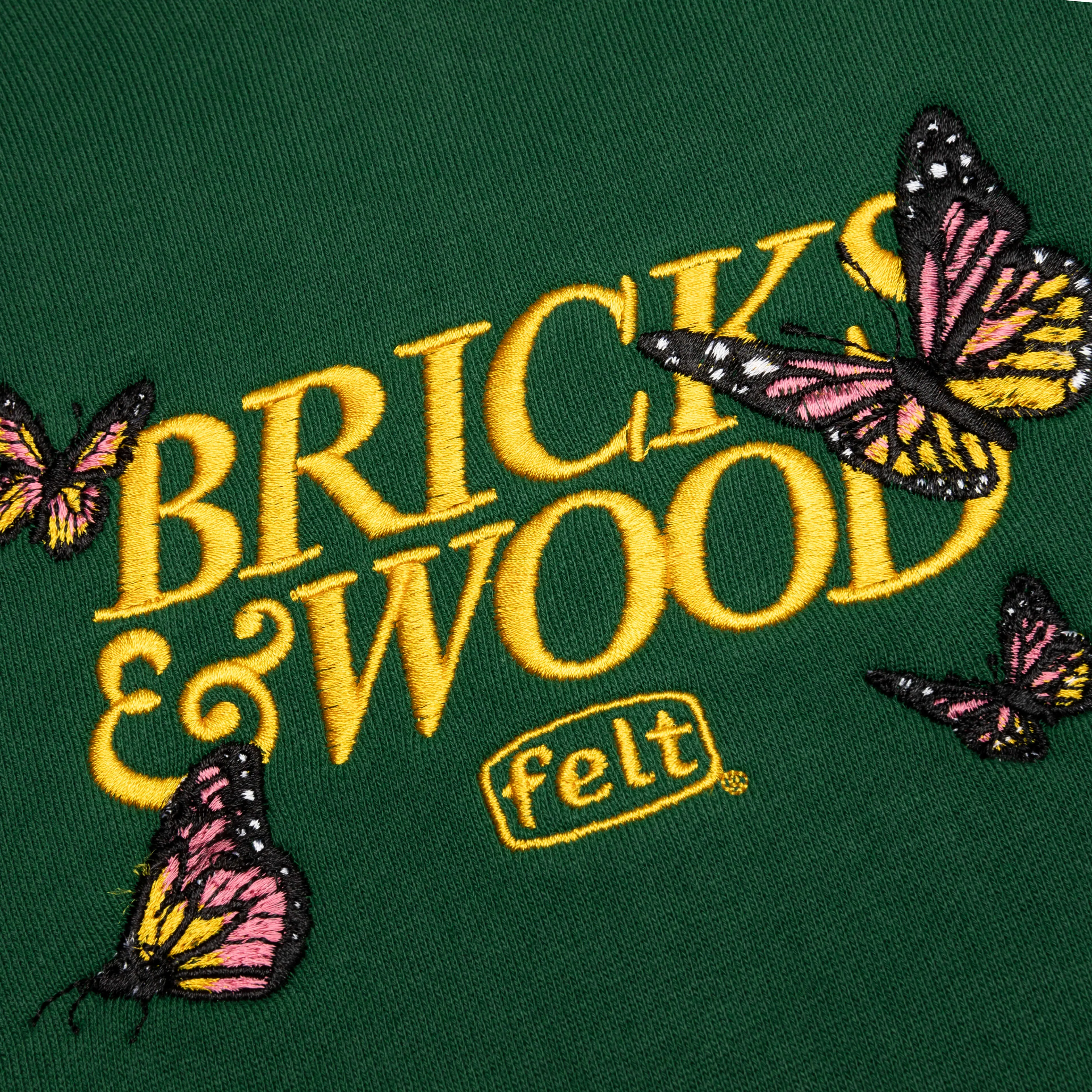 Felt x Bricks & Wood Butterfly Hoodie - Forest Green