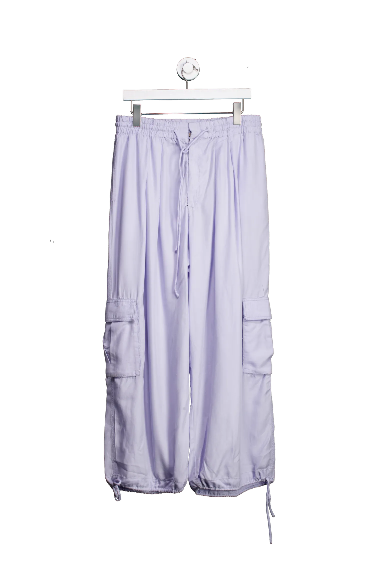 Free People Blue Palash Baggy Cargo Pants - Periwinkle UK M