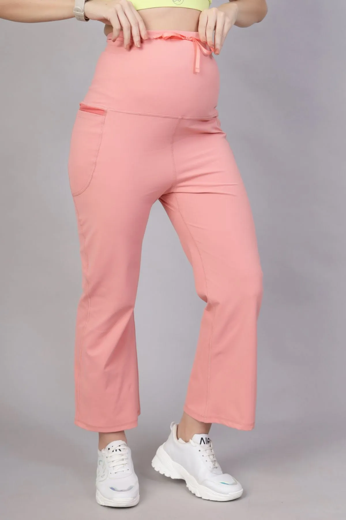 Full Bump-Coverage Carrot Flair Maternity Pants