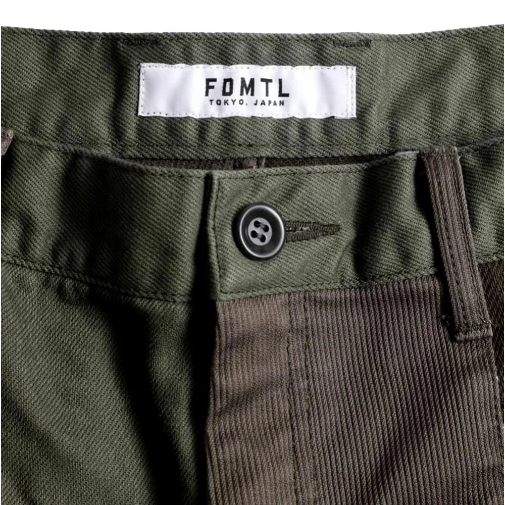 FUNDAMENTAL BORO PATCHWORKS SHORT PANTS RINSE-KHAKI