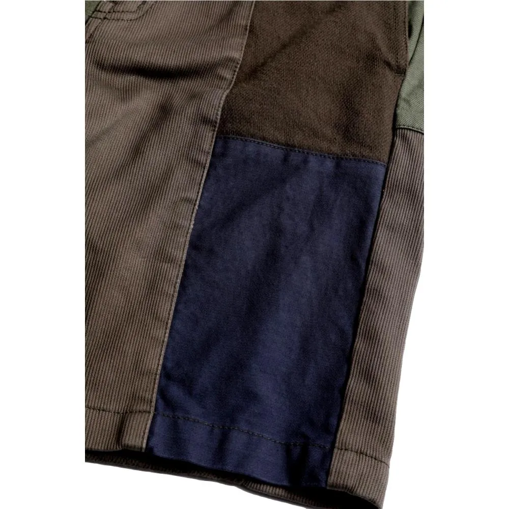 FUNDAMENTAL BORO PATCHWORKS SHORT PANTS RINSE-KHAKI