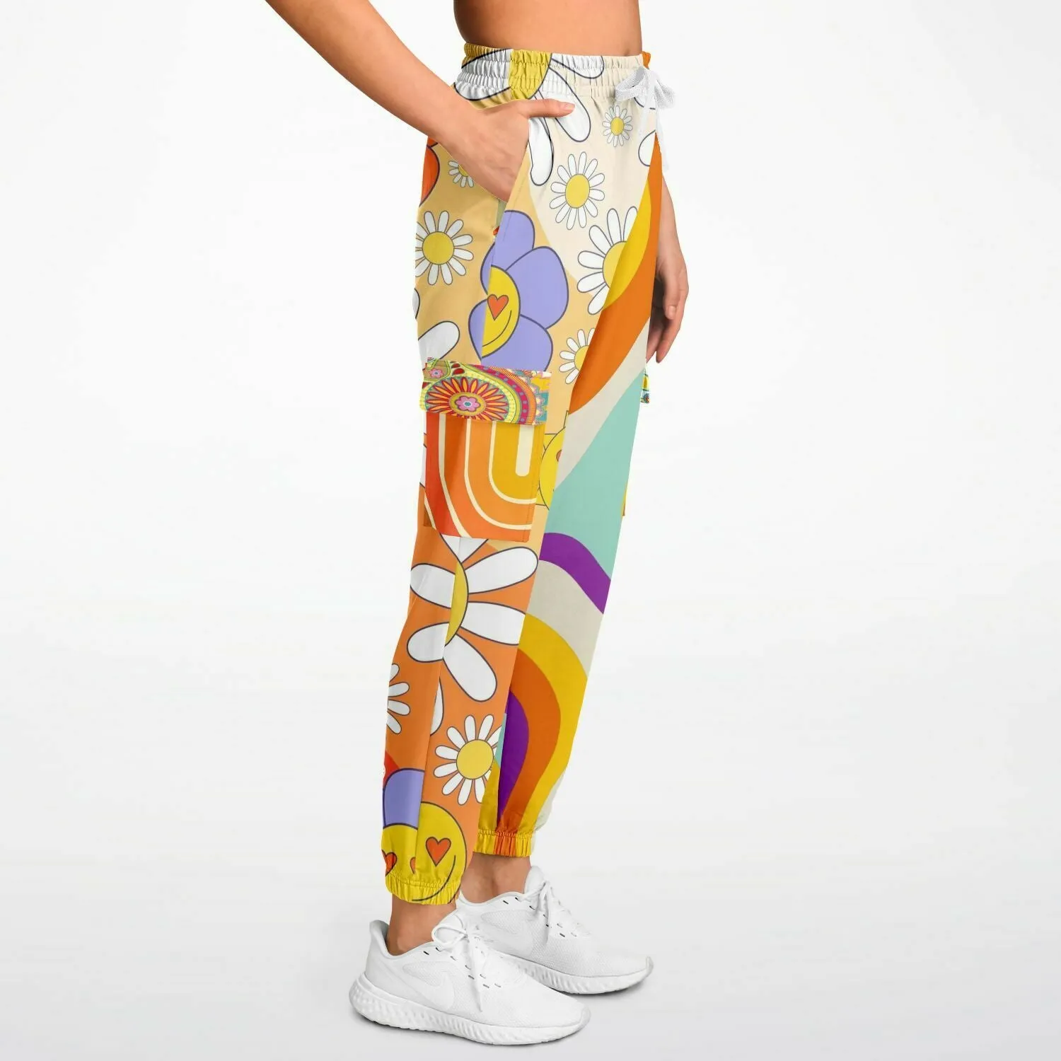 Happy Valley Retro Floral Unisex Eco-Poly Cargo Joggers