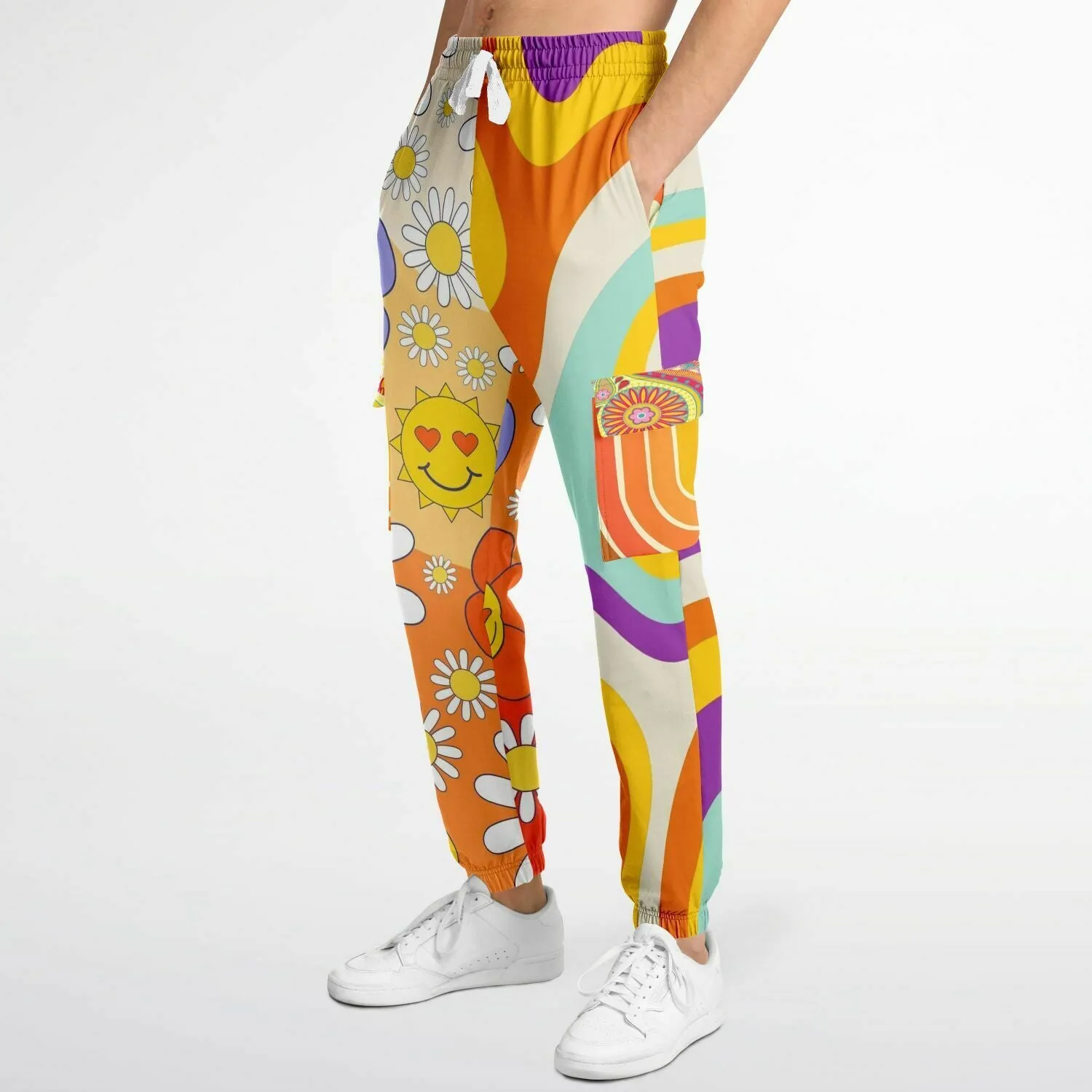 Happy Valley Retro Floral Unisex Eco-Poly Cargo Joggers