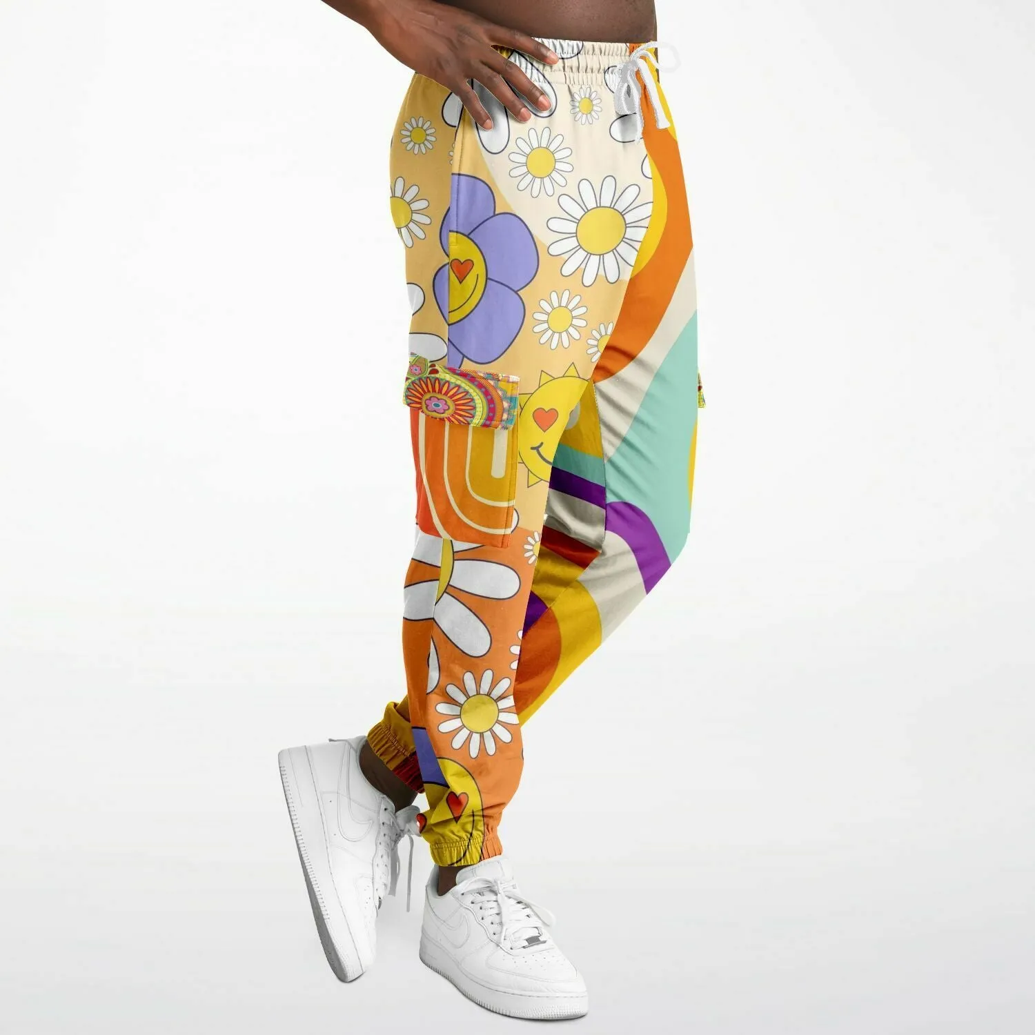 Happy Valley Retro Floral Unisex Eco-Poly Cargo Joggers