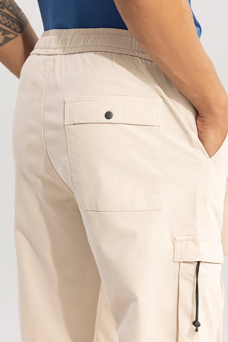 Hexa-Pocket Cream Cargo pant