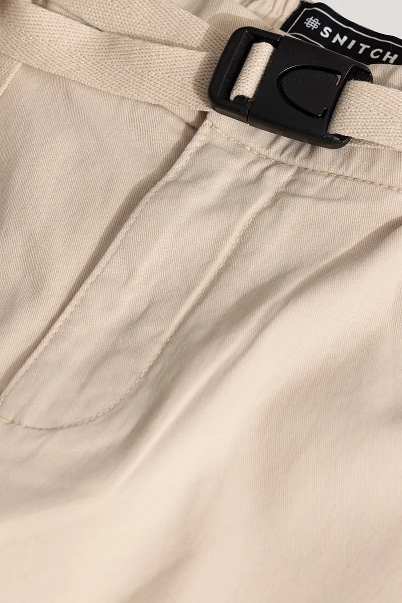 Hexa-Pocket Cream Cargo pant