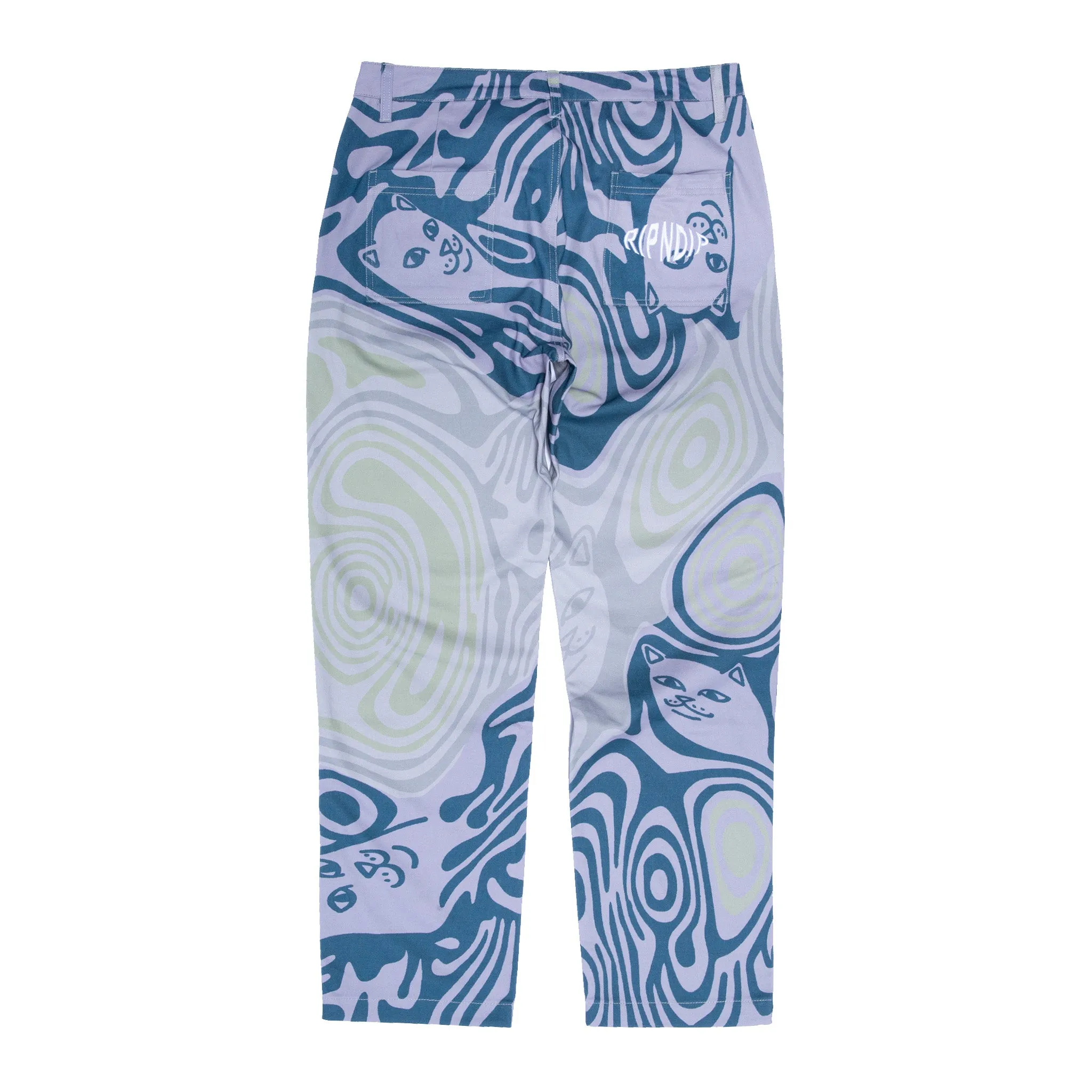 Hypnotic Twill Pants (Grey/Lavender/Neon)