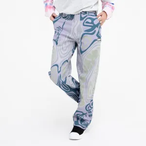 Hypnotic Twill Pants (Grey/Lavender/Neon)