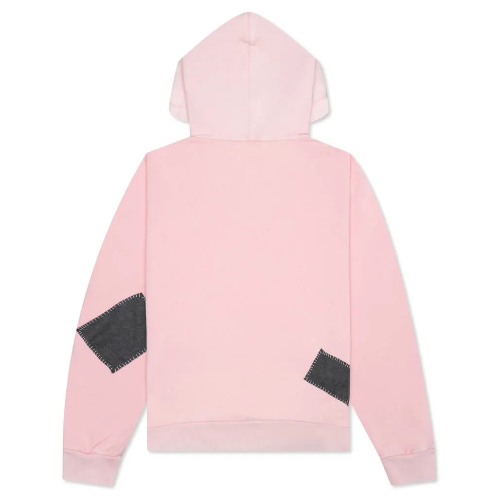 Light Pink Embroidered Hoodie - Light Pink