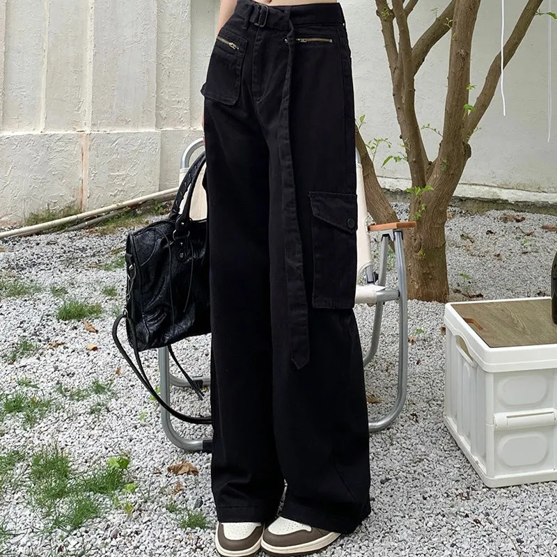 Long Belt Cargo Pants