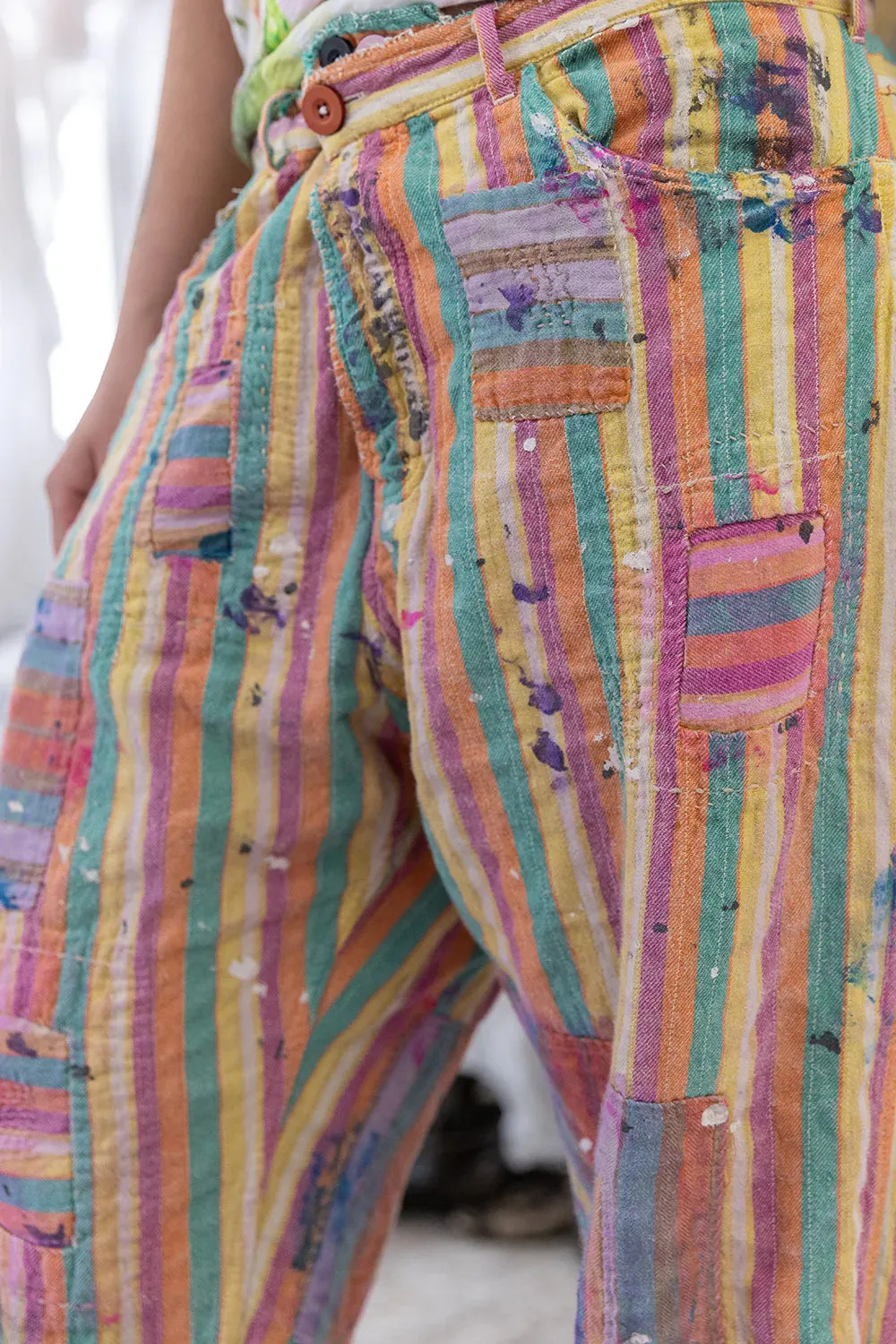 MAGNOLIA PEARL STRIPED MINER PANTS 530 JUICY FRUIT