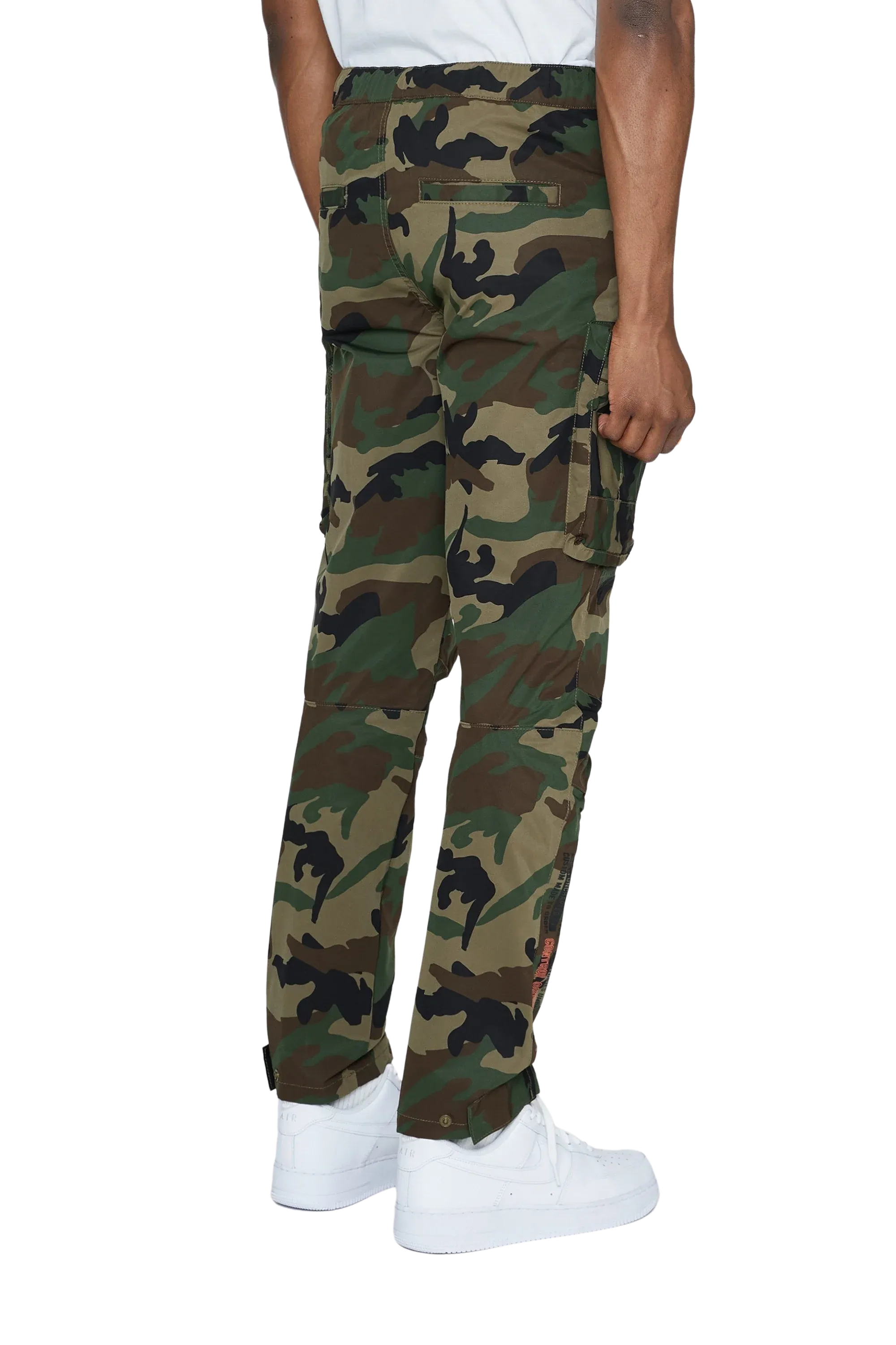 Men's Nylon Print Cargo Pants