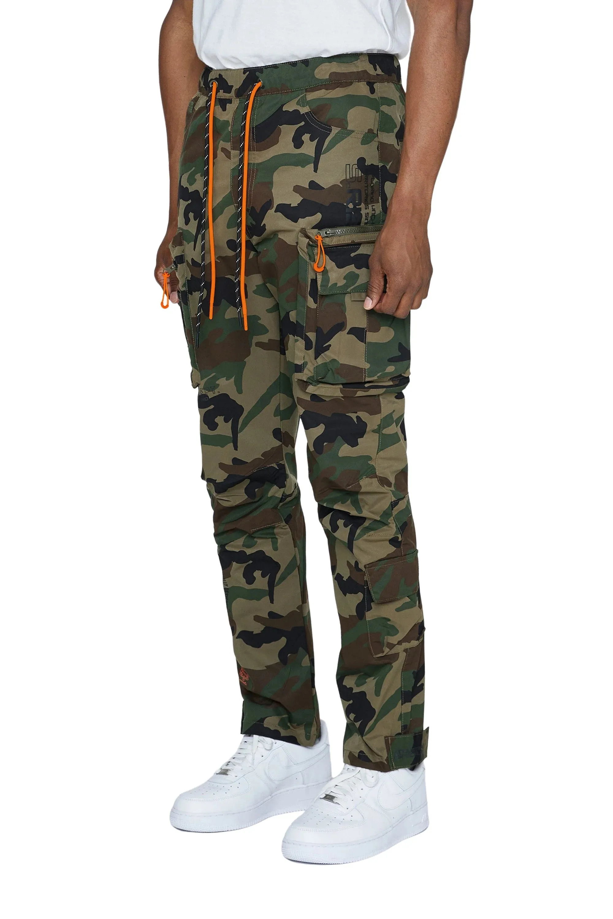 Men's Nylon Print Cargo Pants