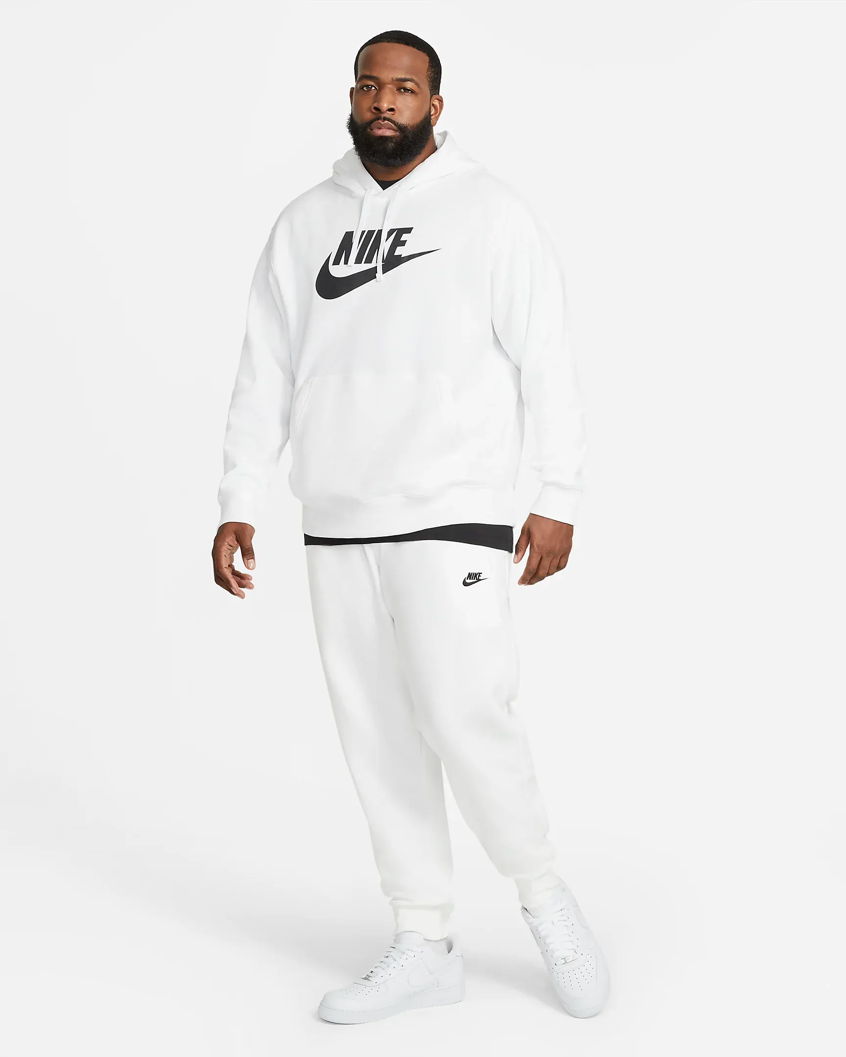 Nike Men's Sportswear Club Fleece Jogger Pants - White