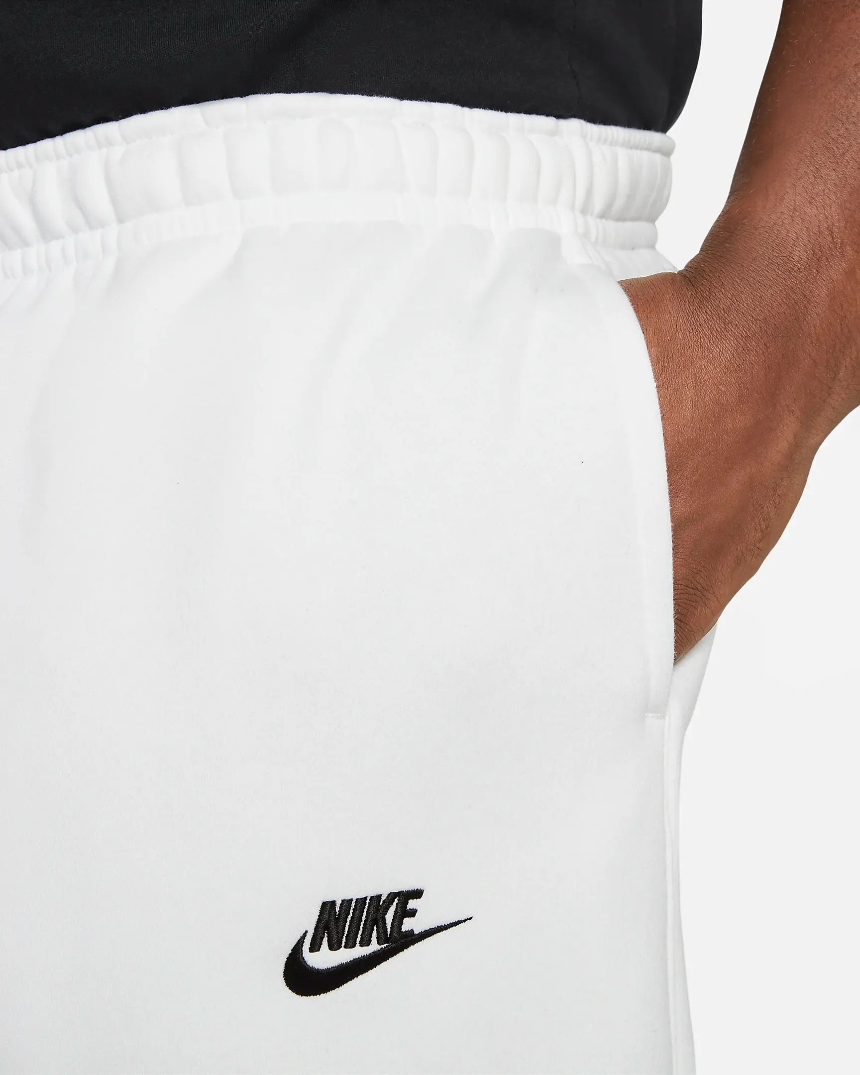 Nike Men's Sportswear Club Fleece Jogger Pants - White