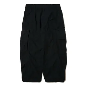 OPEN DIALOGUE SIDE POCKET NYLON PANTS-BLACK