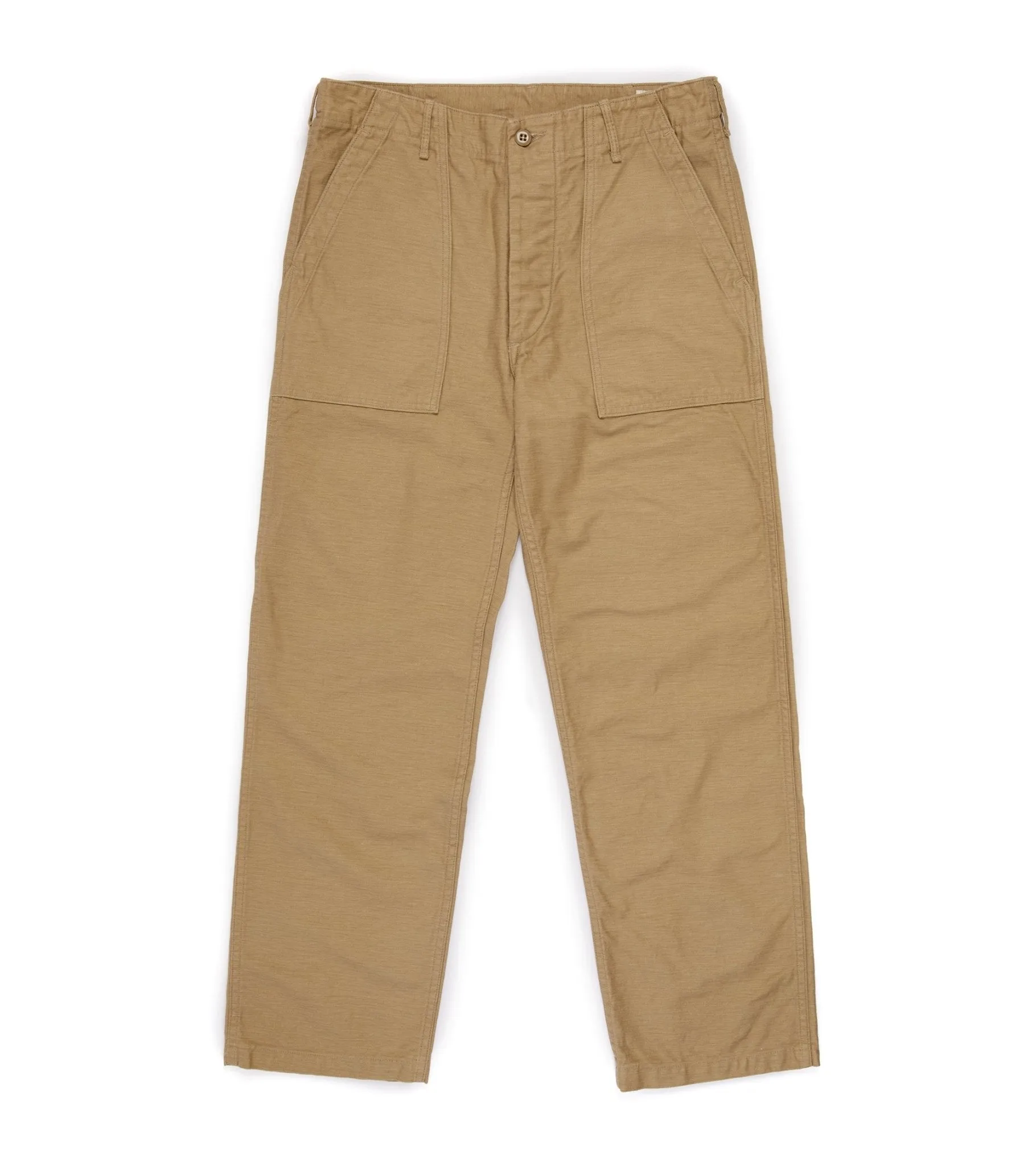 OrSlow Regular Fit Cotton Fatigue Pants: Khaki