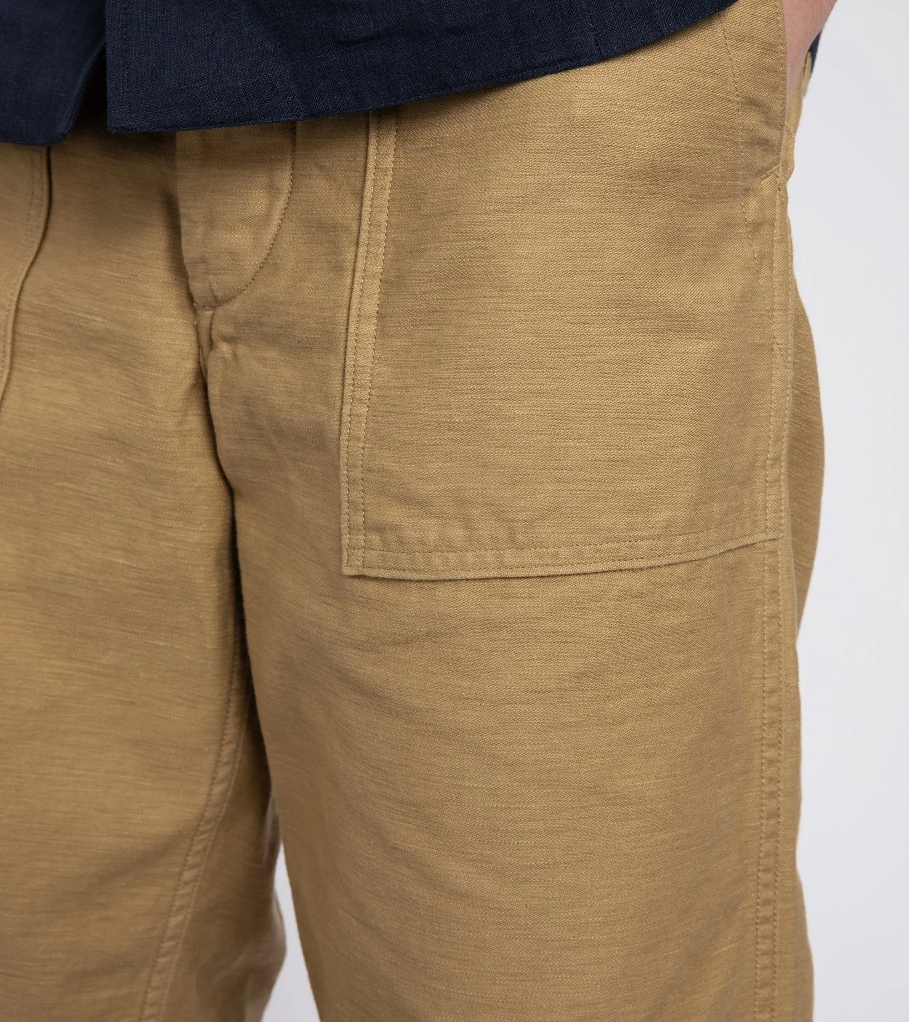 OrSlow Regular Fit Cotton Fatigue Pants: Khaki