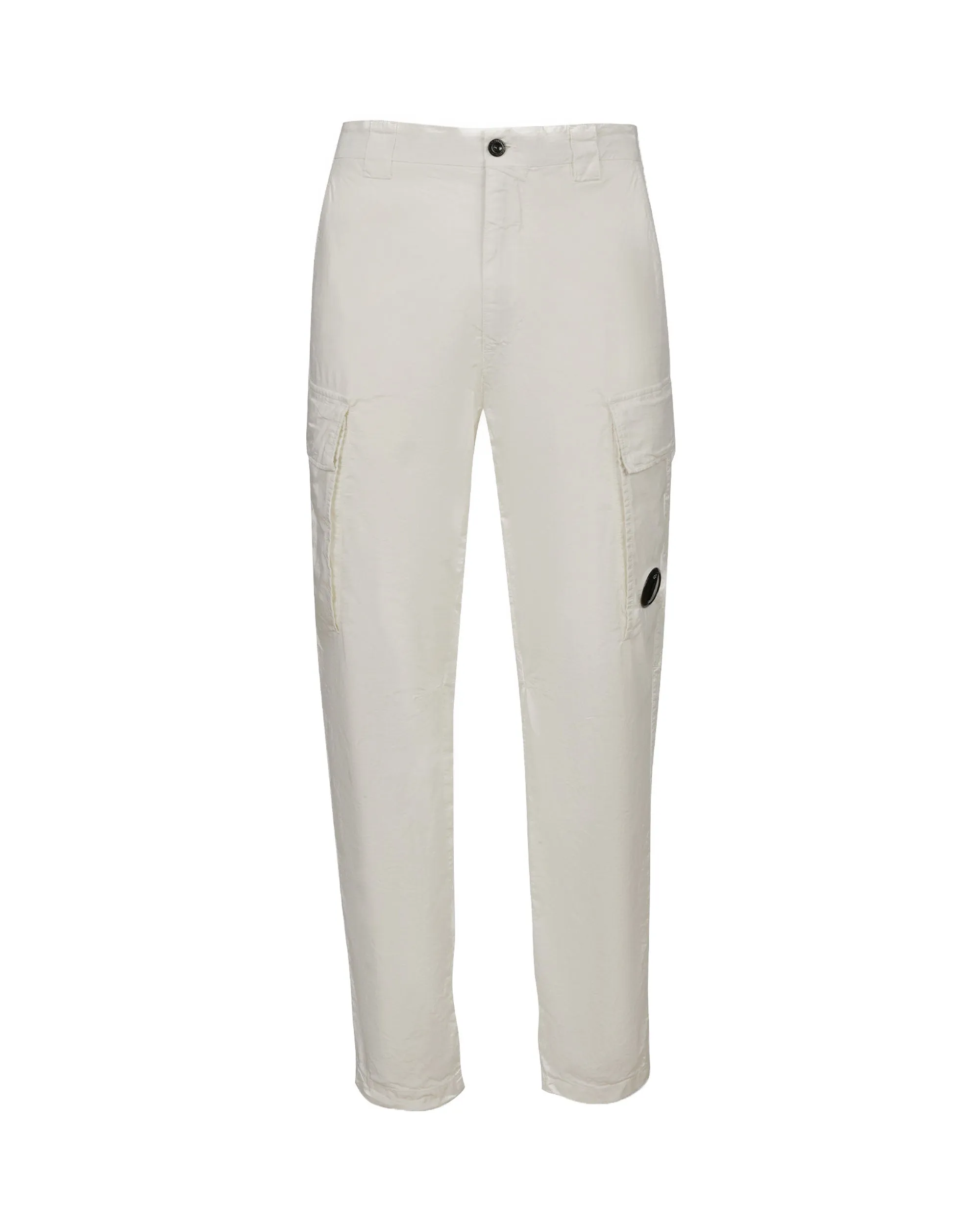 Pantalone Uomo CP Company Twill Stretch Cargo Pants Bianco