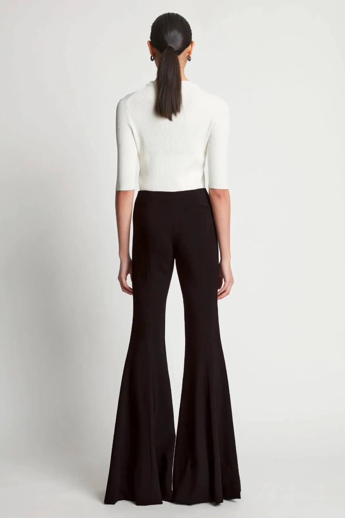 Proenza Schouler Wide Leg Suiting Pant - Black