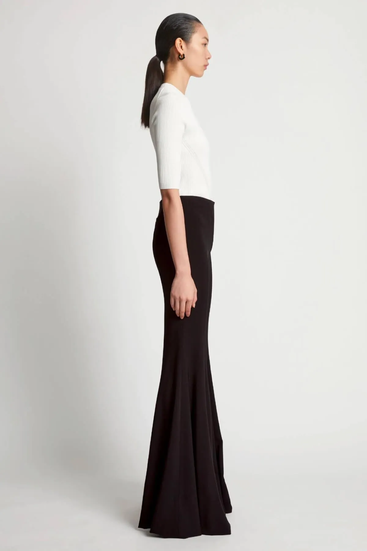 Proenza Schouler Wide Leg Suiting Pant - Black